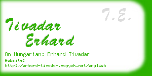 tivadar erhard business card